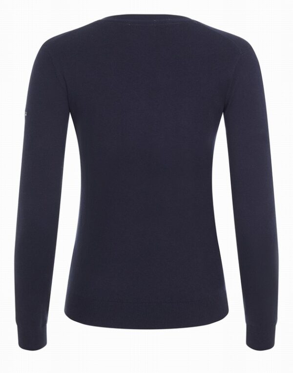 Elite Ladies V-Neck Jumper Navy - Image 3