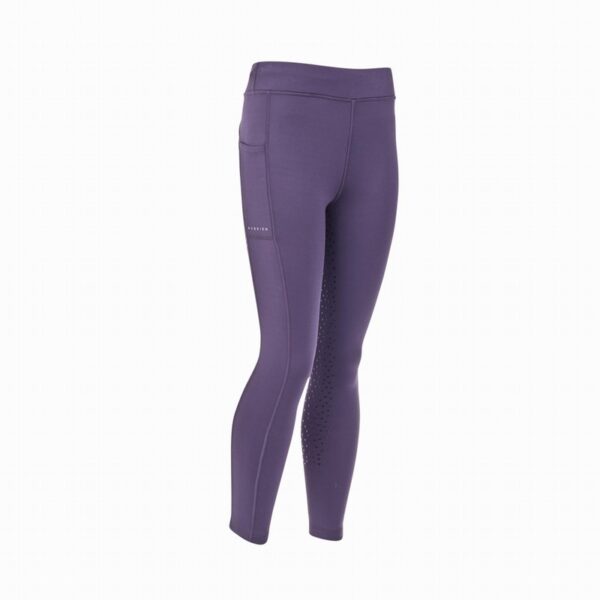 Aubrion Shield Riding Tights - Young Rider - Purple