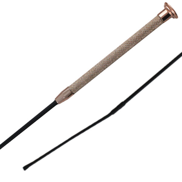 Glitz Dressage Whip 100cm Rose Gold