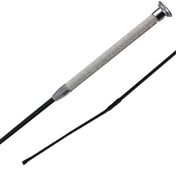 Glitz Dressage Whip 100cm Silver
