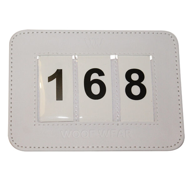Woof Wear 3 Digit Dressage Number Holder White