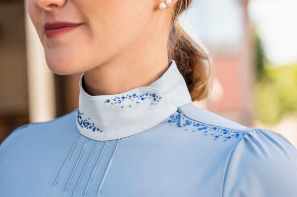 HKM Competition shirt -Darya- Smokey Blue - Image 2