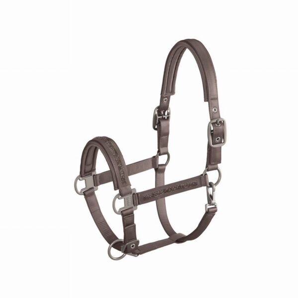Mattgloss Jewel Double Pin Headcollar Smoke Taupe