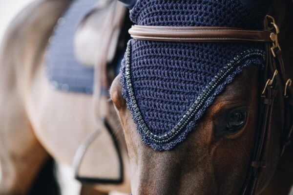 Kentucky Fly Veil Wellington Stone & Pearl Dark Navy - Image 2