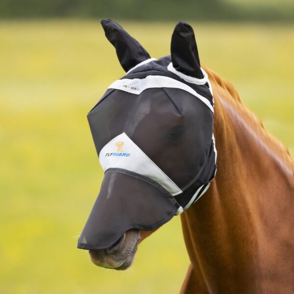 FlyGuard Pro Fine Mesh Fly Mask with Ears & Nose