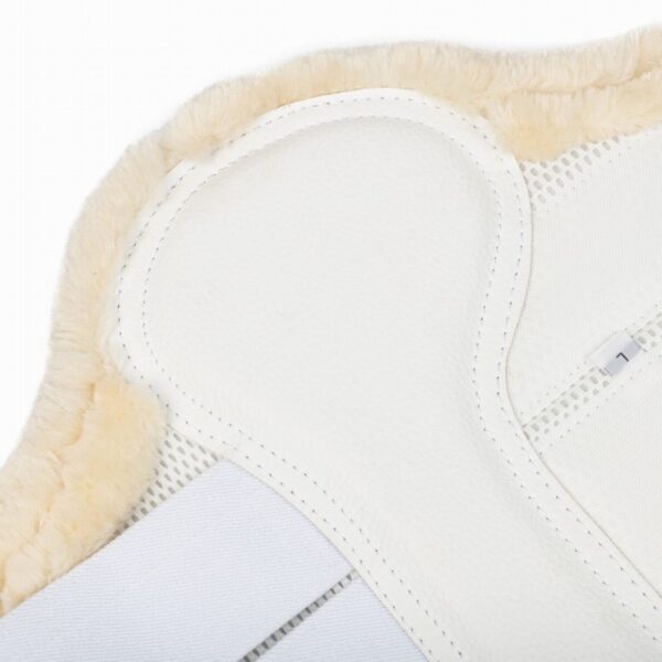 Fleece Edged Mesh Brushing Boots White/Natural - Image 2