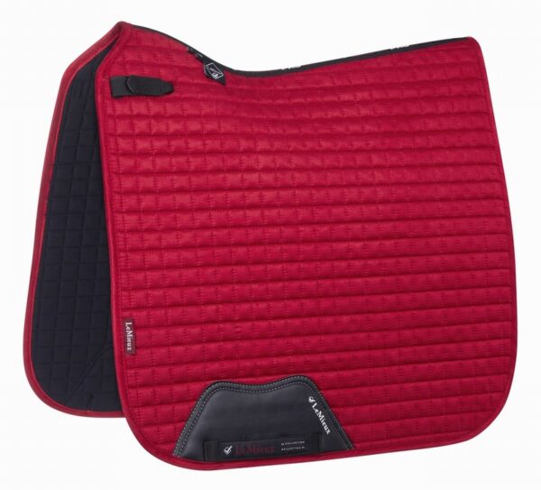Suede Dressage Square Chilli red